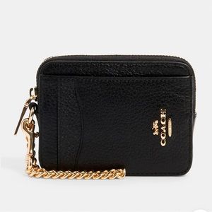 New Coach zip card case